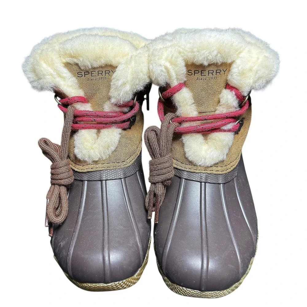 Sperry Top Sider Alpine Saltwater Size 10 Kids Cozy Lined Duck Boots New w/o Tag
